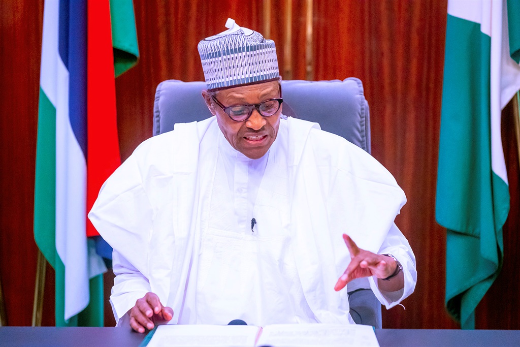 Nigeria's President Muhammadu Buhari addresses the nation on a live televised broadcast. Buhari has spoken to the nation about the unrest that has gripped the country.  