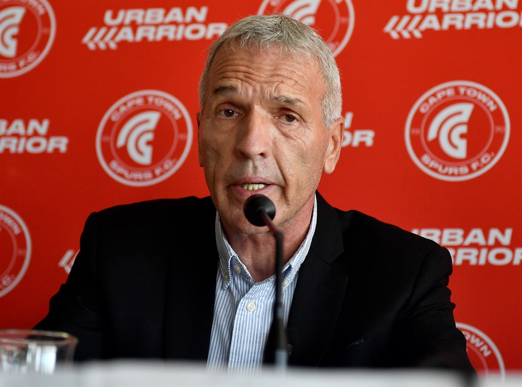 Ernst Middendorp during the Cape Town Spurs Press Conference at Ikamva on November 17, 2023 in Cape Town, South Africa. 