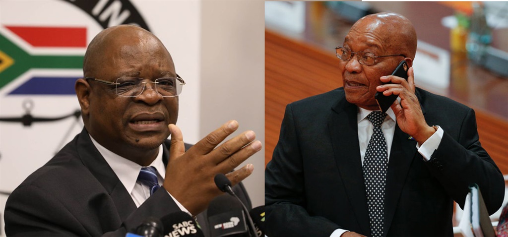 ZONDO Commission chairman Deputy Chief Justice Raymond Zondo and former South African President Jacob Zuma