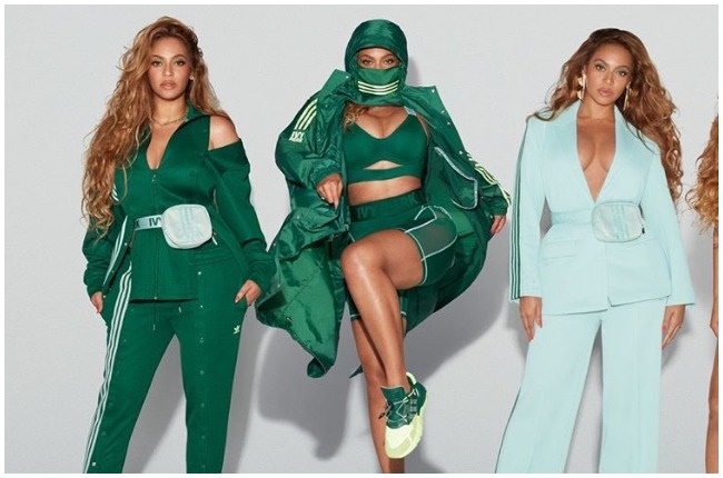 Beyoncé models her new Drip 2 collection.