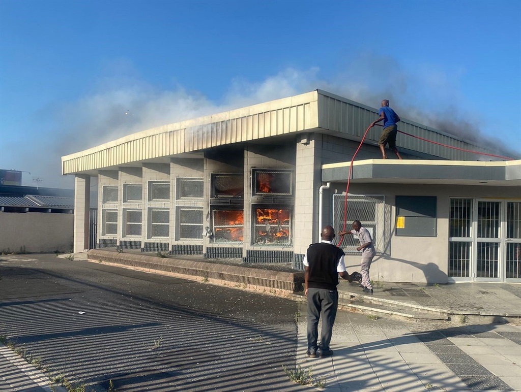 The kasi library which was destroyed by fire.