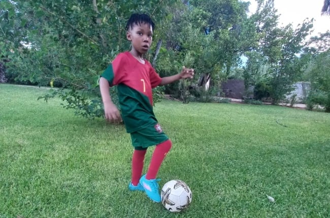Phetogo Molale can now follow his passion for football after having extensive surgery to correct his deformed right leg. (PHOTO: Supplied) 