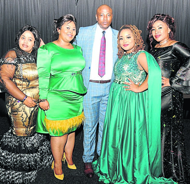 Uthando Nes’thembu’s Musa Mseleku with his four wives MaNgwabe, MaCele, MaYeni and MaKhumalo.Photo by Jabulani Langa