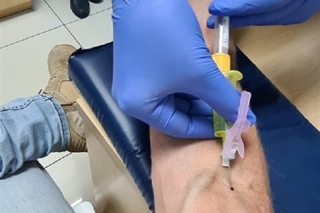 A News24 staffer gets a Covid-19 antibody test. 
