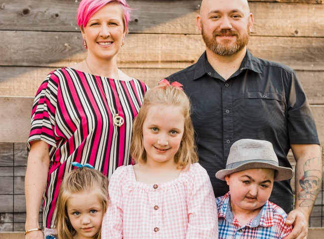 Lydia and Ryan Carneson with their children Kenzi (far left), Payten and Reef. (PHOTO: SUPPLIED) 