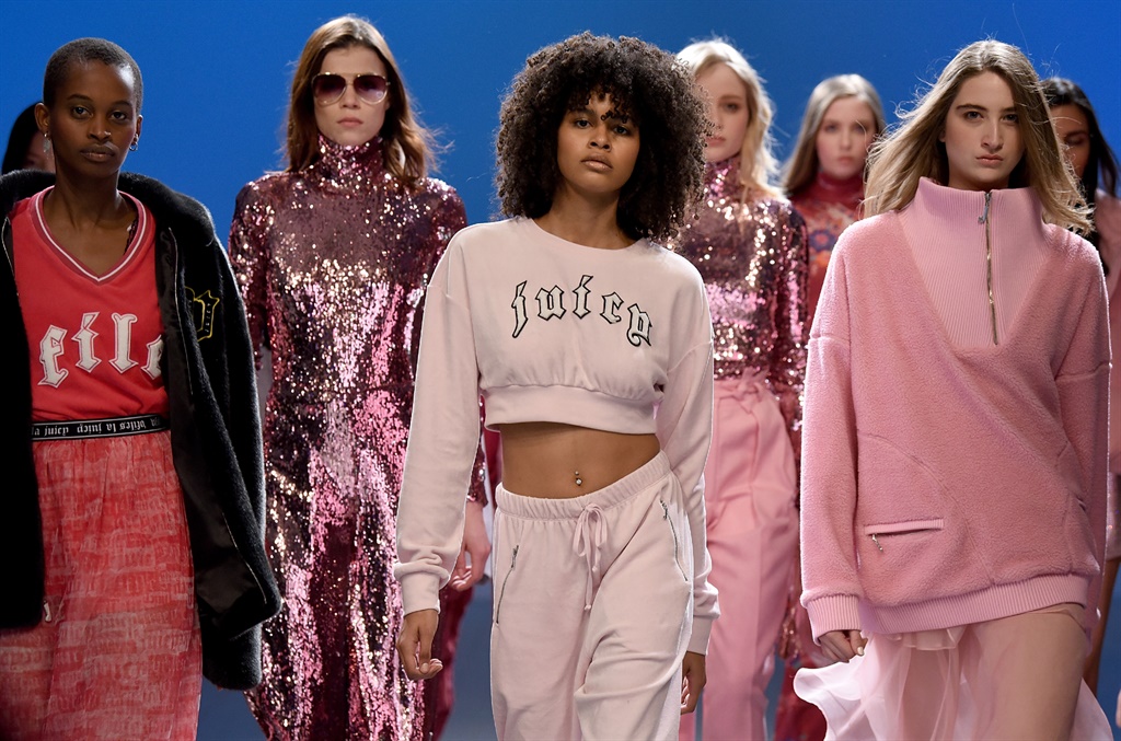 Models the catwalk at the Juicy Couture show during the London Fashion Week Festival February 2018 on February 25, 2018 in London, United Kingdom. (Photo by Joe Maher/BFC/Getty Images)