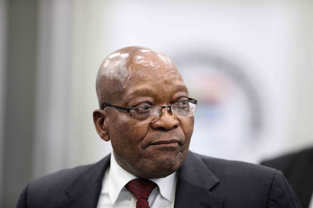 Former president Jacob Zuma leaves the Zondo commission.