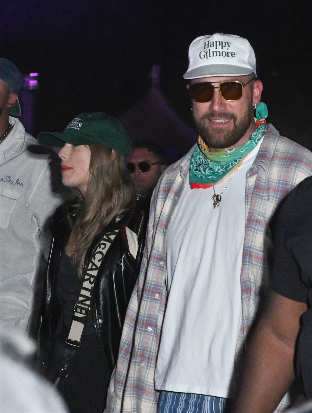 Taylor Swift and Travis Kelce at Neon Carnival hel