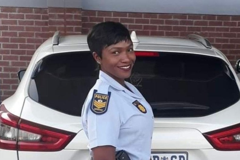 Constable SL Hlungwane, who is accused of killing her husband.