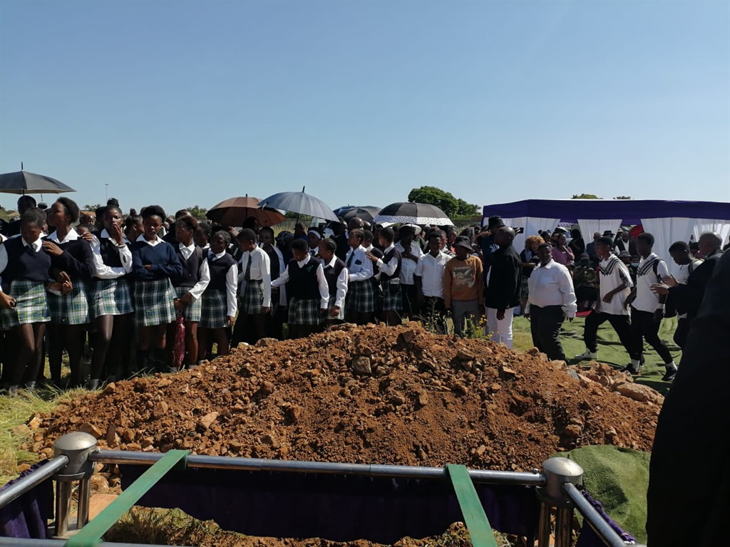 Micha-Kgasi Secondary School pupils at the funeral of their fellow pupil, Thapelo Kotsokoane. Photo by Keletso Mkhwanazi 