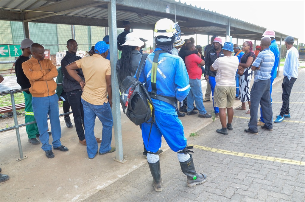 Striking mineworkers of Bafokeng Rasimone Impala P