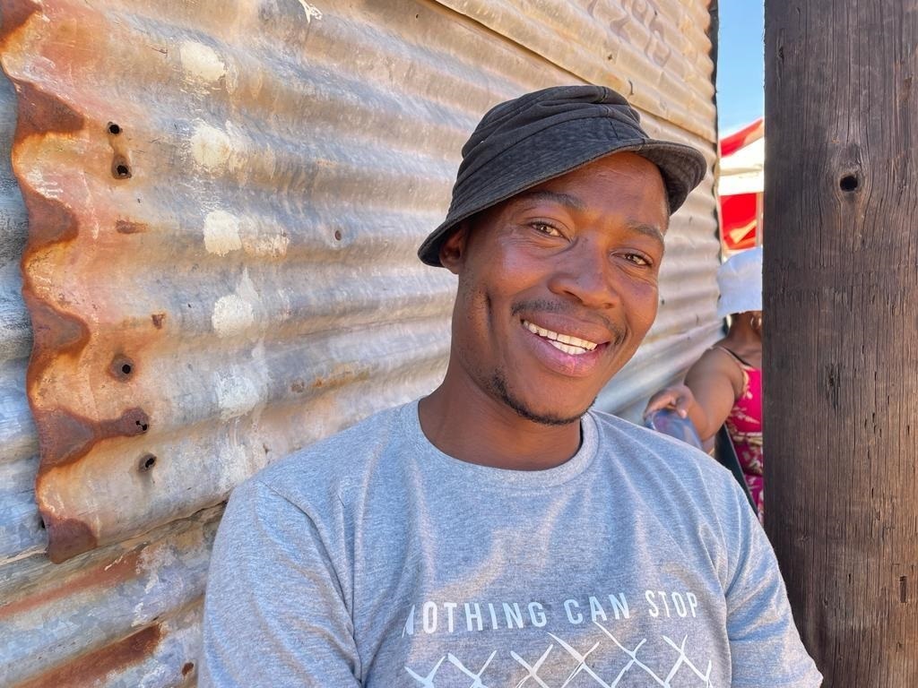 Recovered nyaope addict Bheki Mahamba has a perfect reason to smile. Photo by Kgalalelo Tlhoaele