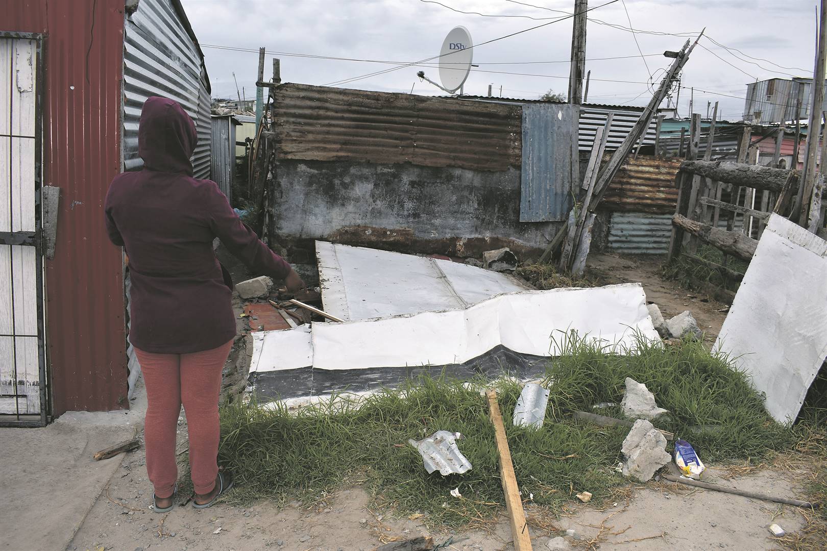 Marikana squatter camp residents from Philippi East, Cape Town, destroyed the shack of a man accused of raping his girlfriend’s daughter.                                   Photo By Buziwe Nocuze