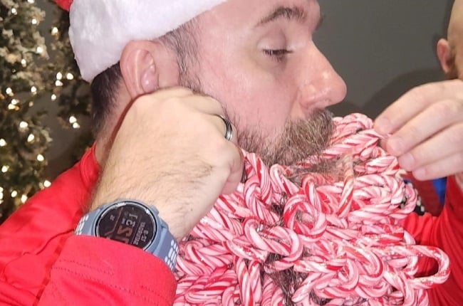 Joel Strasser holds the Guinness World Record for the most candy canes in a beard. (PHOTO: Instagram/@joelnert)