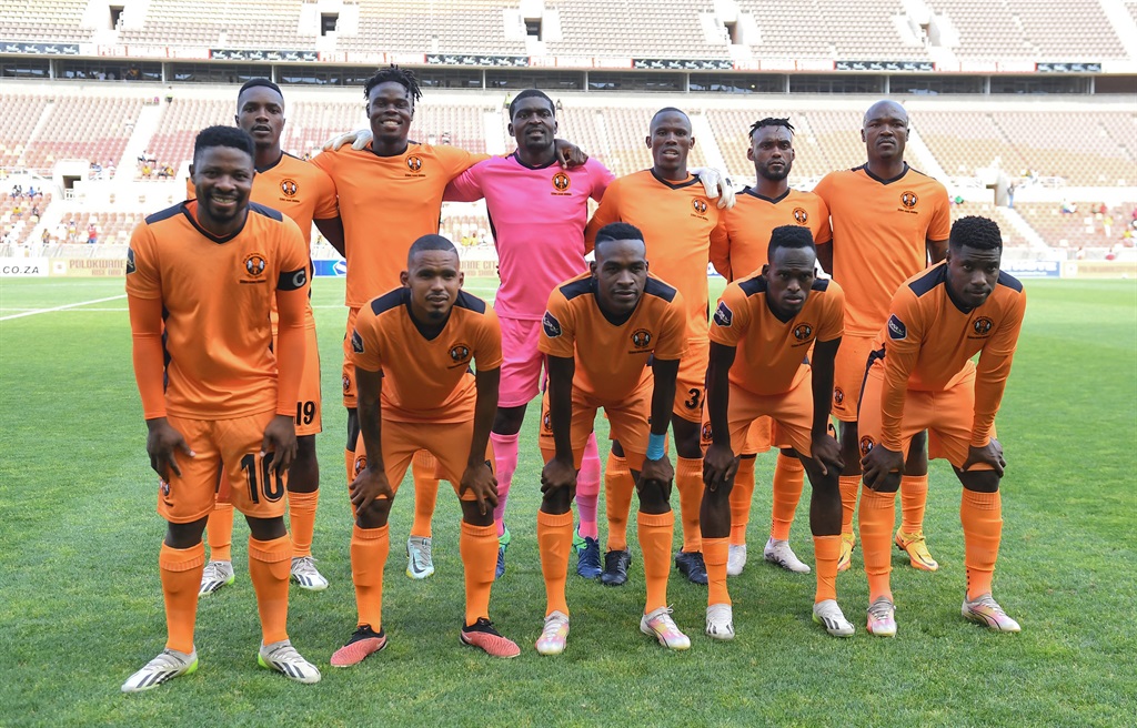 POLOKWANE, SOUTH AFRICA - DECEMBER 09:  Polokwane City team photo during the DStv Premiership match between Polokwane City and Kaizer Chiefs at Peter Mokaba Stadium on December 09, 2023 in Polokwane, South Africa. (Photo by Philip Maeta/Gallo Images)