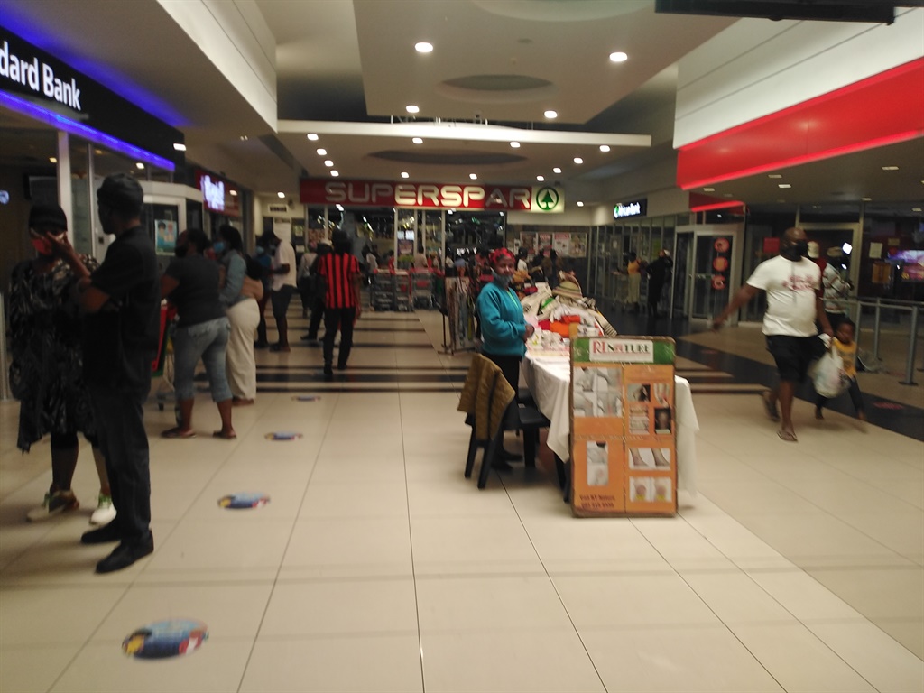 Gugulethu Mall in Cape Town was not full as people had expected for Black Friday, residents said they don't have money and they lost their jobs during lockdown so there is no money to spend. Photo: Buziwe Nocuze.
