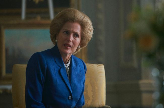 Gillian Anderson’s performance as former British PM Margaret Thatcher in The Crown is said to be her best yet and she's slated to win big at next year's awards season. (Photo: Netflix)
