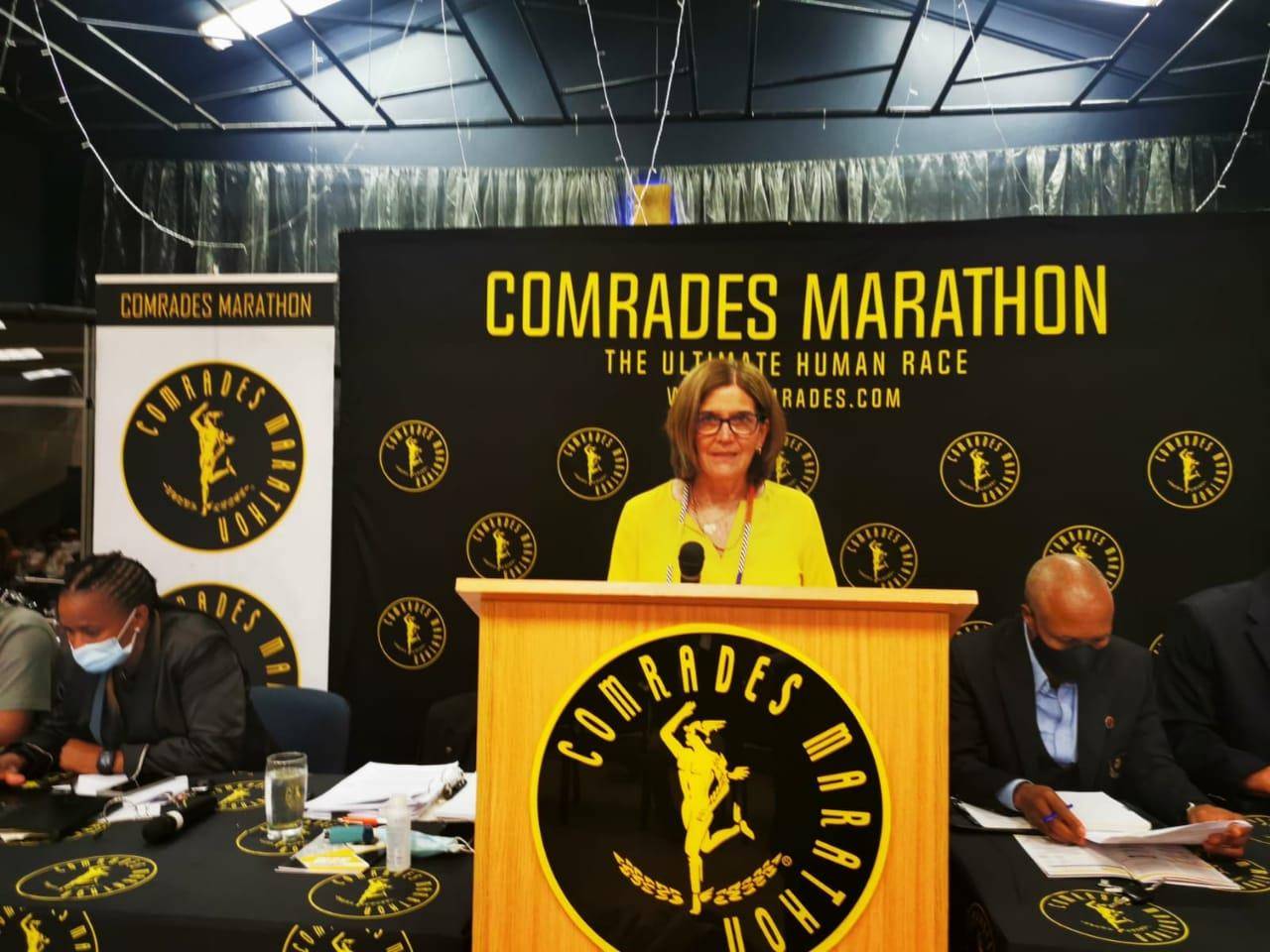 CMA chairperson Cheryl Winn during the 2020 Comrades Marathon Annual General Meeting. PHOTO: CMA