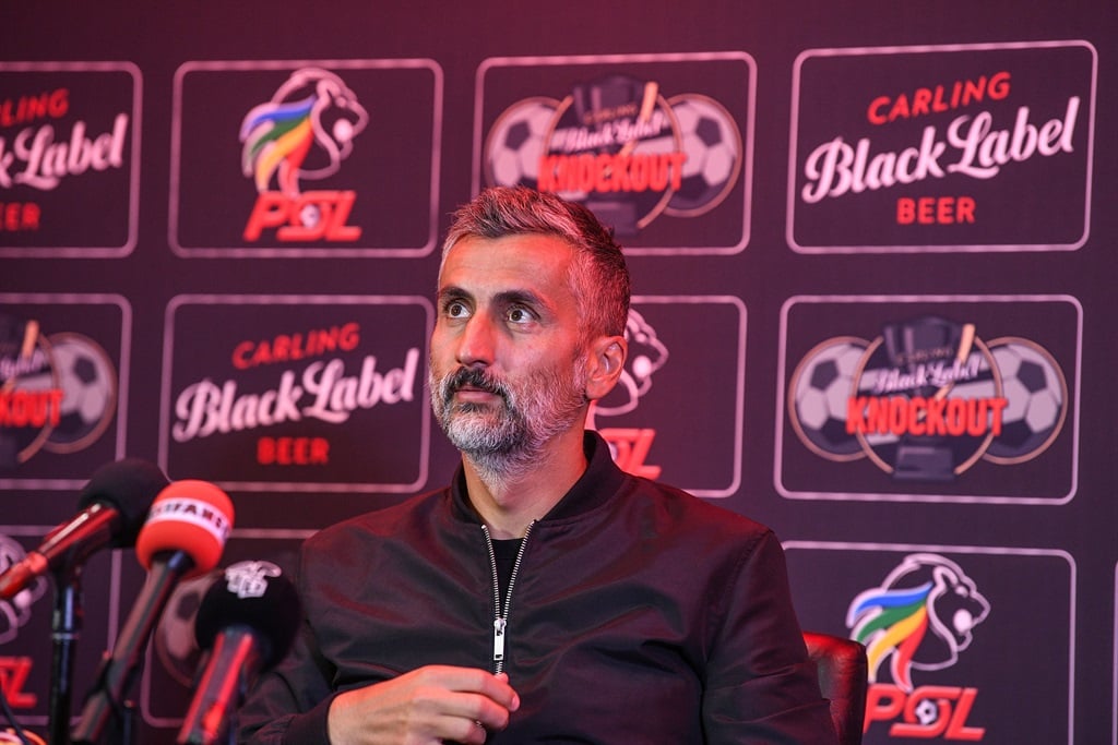 JOHANNESBURG, SOUTH AFRICA - OCTOBER 18: Orlando Pirates coach Jose Riveiro during the Gauteng press conference at PSL Headquarters on October 18, 2023 in Johannesburg, South Africa. (Photo by Lefty Shivambu/Gallo Images)