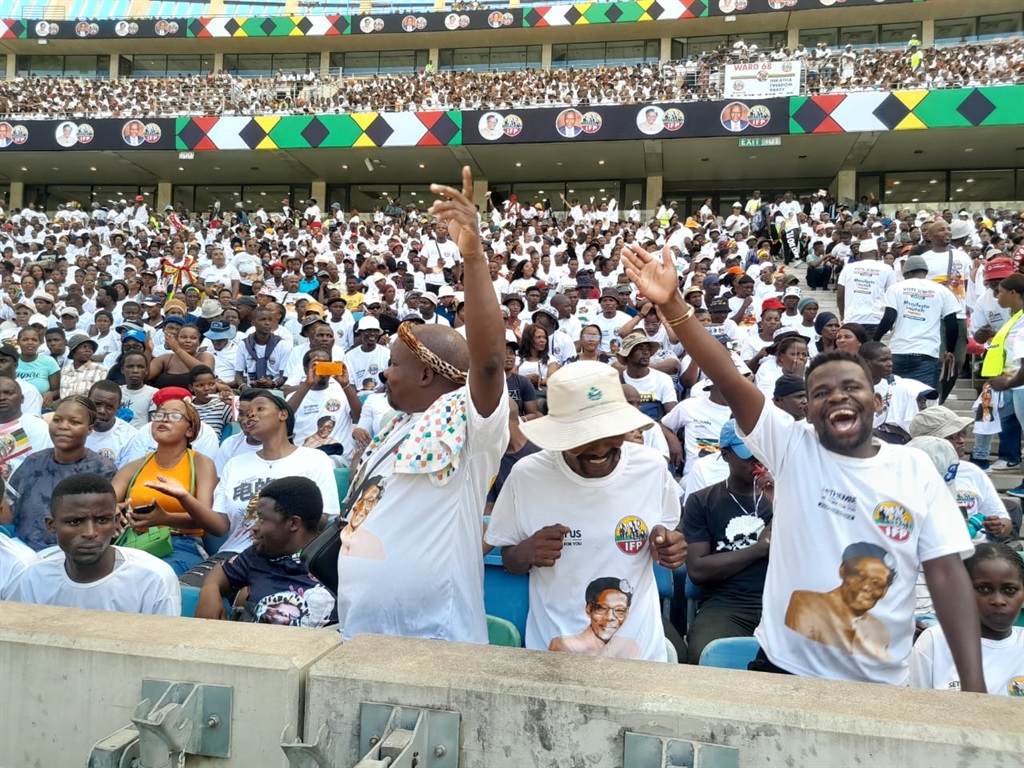 IFP members at Moses Mabhida Stadium in Durban.  Photo by Mbali Dlungwana