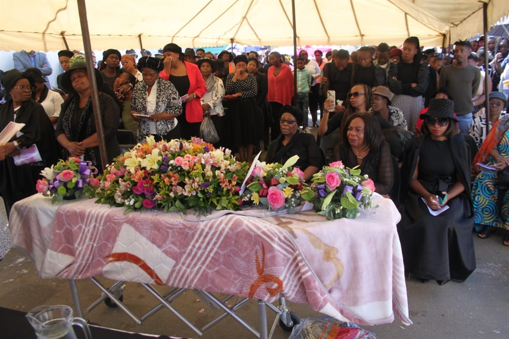 Family members and residents at the funeral of Zine Kohliso. Photos by Phineas Khoza