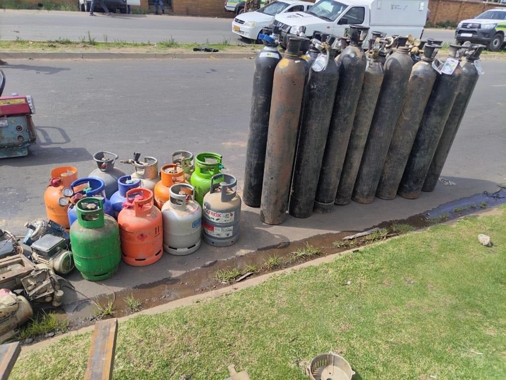 The police have confiscated tools for illegal mining, including gas cylinders, generators and explosives.