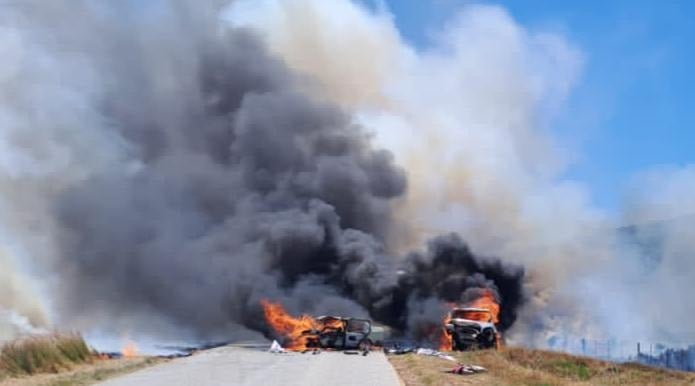 Five people were burnt beyond recognition following a head-on collision just outside Gqeberha last week.