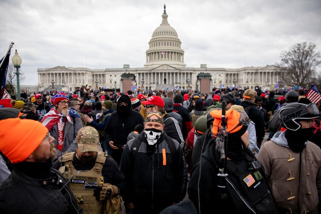 WASHINGTON DC - JANUARY 6: The Proud Boys out 