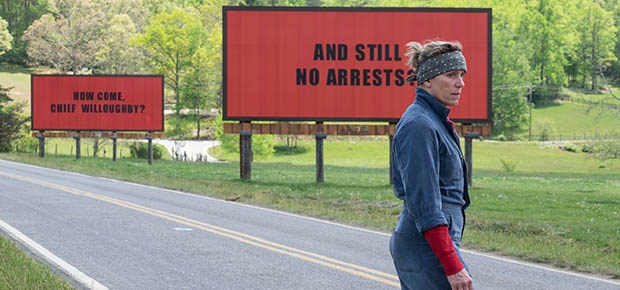 Frances McDormand in a scene from Three Billboards Outside Ebbing, Missouri. (AP)