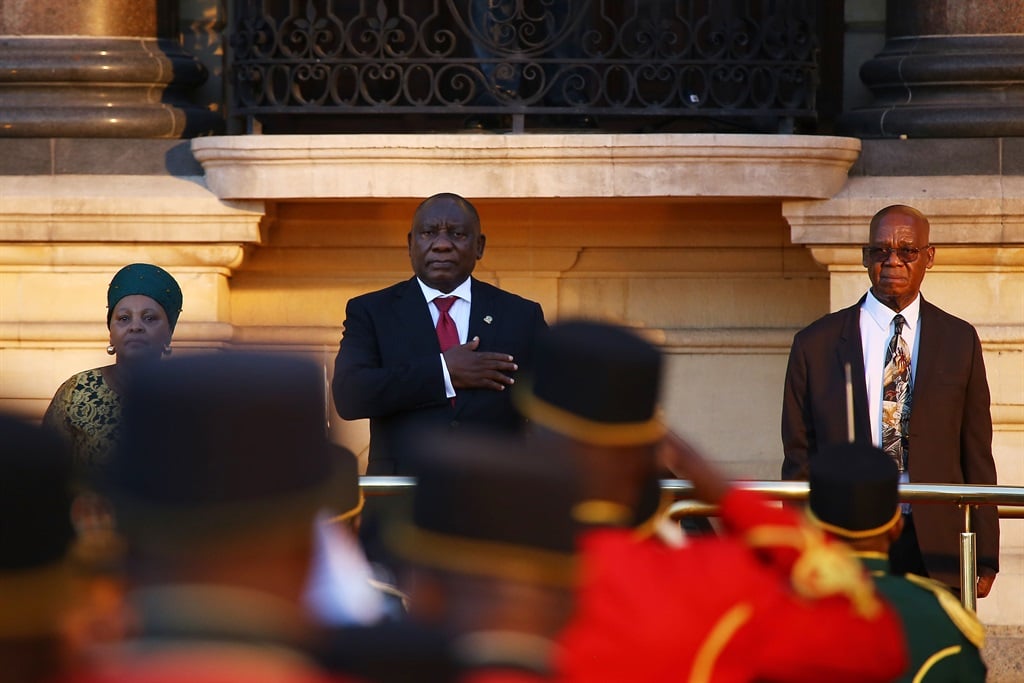 President Cyril Ramaphosa before the 2024 State of the Nation Address at Cape Town City Hall on February 08, 2024 in Cape Town, South Africa. 