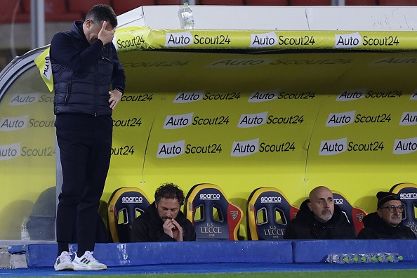 Roberto D'Aversa has been relieved of his managerial duties by Lecce after headbutting a player.  