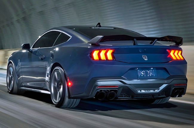 With sinister looks and a specially modified 5.0-liter V8, the Dark Horse expands the Mustang line-up and sets a new benchmark for street and track performance that could only come in a Mustang. 