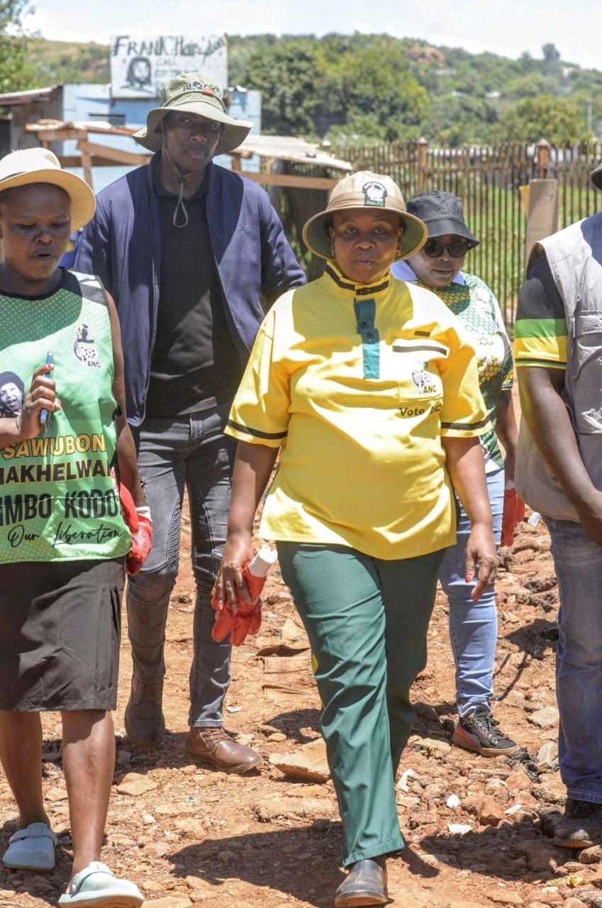 ANC treasurer-general Dr Gwen Ramokgopa, who's not happy about the dirt in Atteridgeville. Photo by Raymond Morare