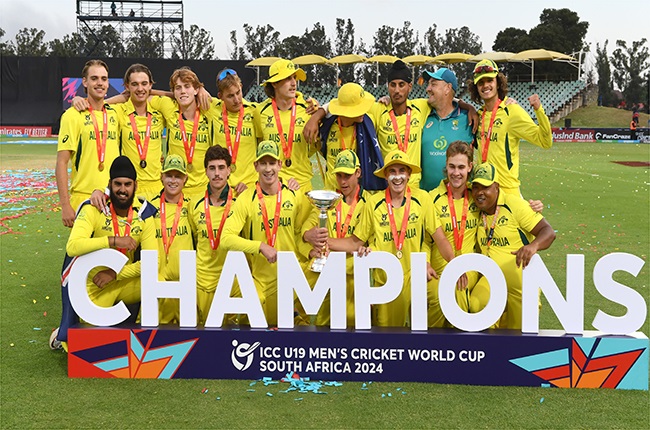 Ausralia returned to the Under-19 Cricket World Cup winner's podium for the first time in 14 years after their win over India. (Image: Sydney Seshibedi/Gallo Images)