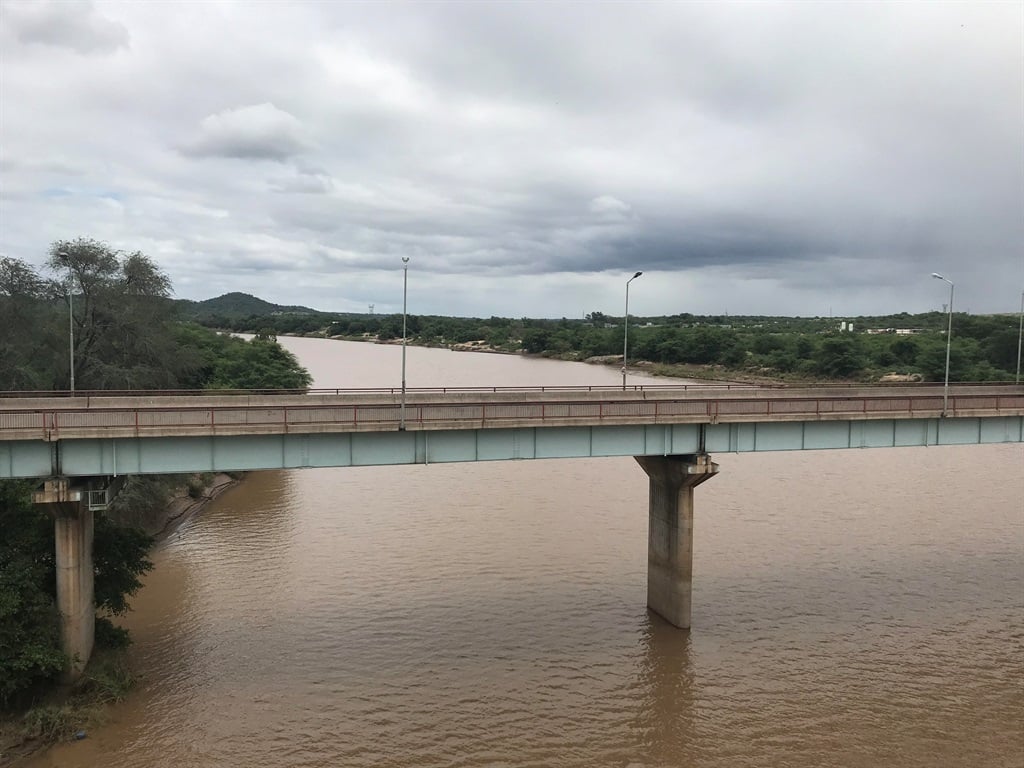 The Limpopo river which separates South Africa and Zimbabwe at the Beitbridge border post.