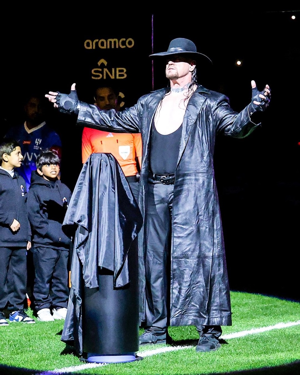 In one of the most dramatic match entrances, retired WWE legendary wrestler The Undertaker presented the Riyadh Season Cup trophy ahead of Al-Nassr and Al-Hilal's clash...