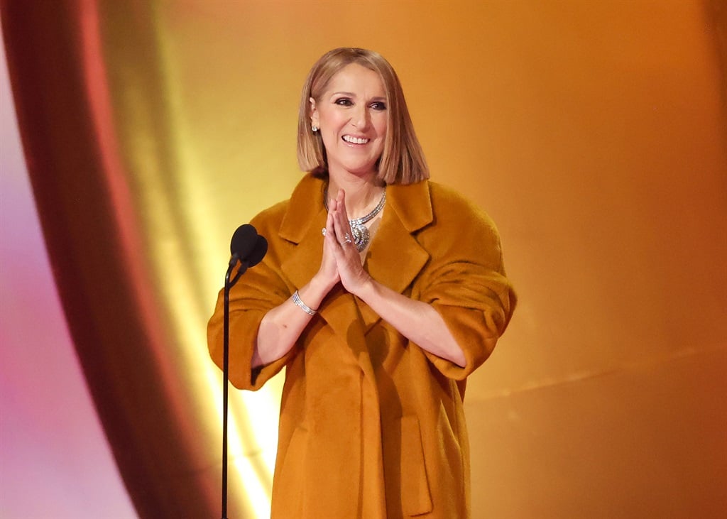 Celine Dion speaks at the 66th Grammy Awards held at Crypto.com Arena on 4 February 2024 in Los Angeles, California. (Christopher Polk/Billboard/Getty Images)