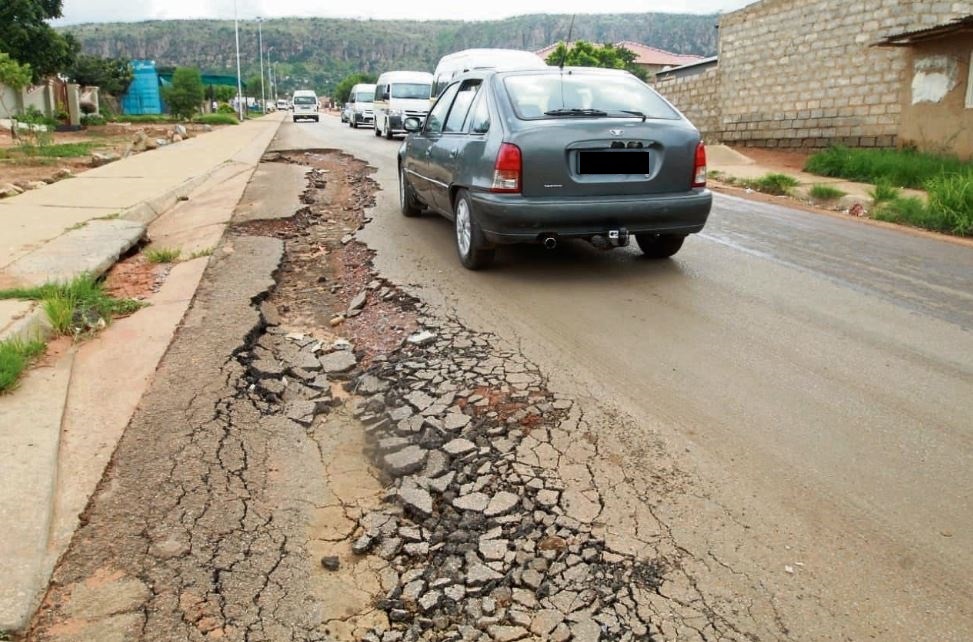 Motorists are pleading with the City of Tshwane to fix their damaged road in Mathale Avenue in Lusaka Mamelodi as it is worsening every day. Photos by Raymond Mora.