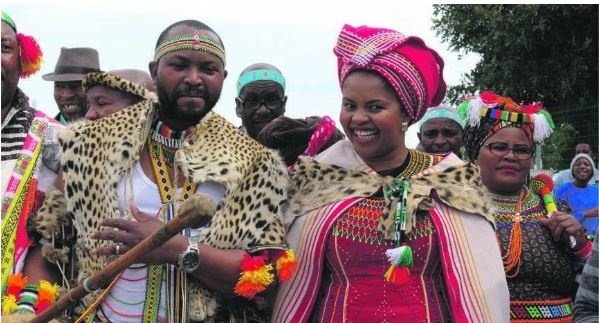 King Thandisizwe Madzikane II Diko and his wife Queen Khusela Diko. Photo: Lindile Mbontsi.