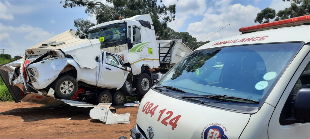 The man died when the bakkie he was driving was involved in a head-on collision with a truck on the R42 in Delmas, according to a statement from ER24.