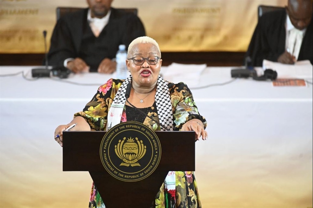 ANC MP Sylvia Lucas, who addressed MPs during the Sona debate on Tuesday, 13 February. Photo by GCIS