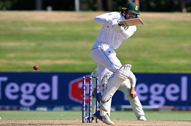 Ruan de Swardt batted well enough to hold up SA's fort on the first day. (Image: Joe Allison/Getty Images)