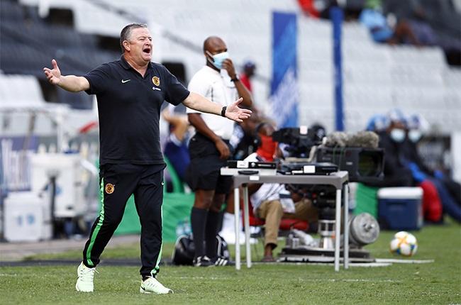 Gavin Hunt (Head Coach) of Kaizer Chiefs during the DStv Premiership match between AmaZulu and Kaizer Chiefs at Jonsson Kings Park Stadium on January 13, 2021 in Durban, South Africa.