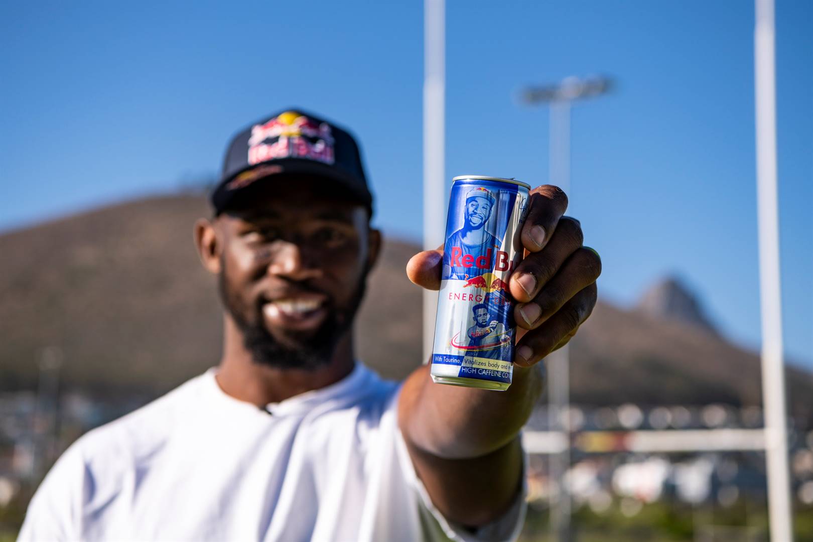 Watch | Siya Kolisi's excitement at being surprised with his own Red can Press