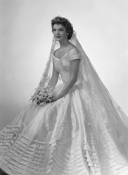 Bridal portrait of Jacqueline Lee Bouvier (1929 - 