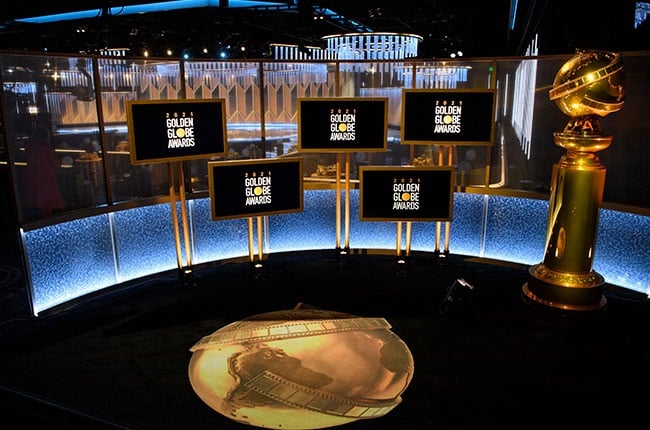This handout photo courtesy of the HFPA shows the empty ballroom during the 78th Annual Golden Globe Awards in Beverly Hills, California.