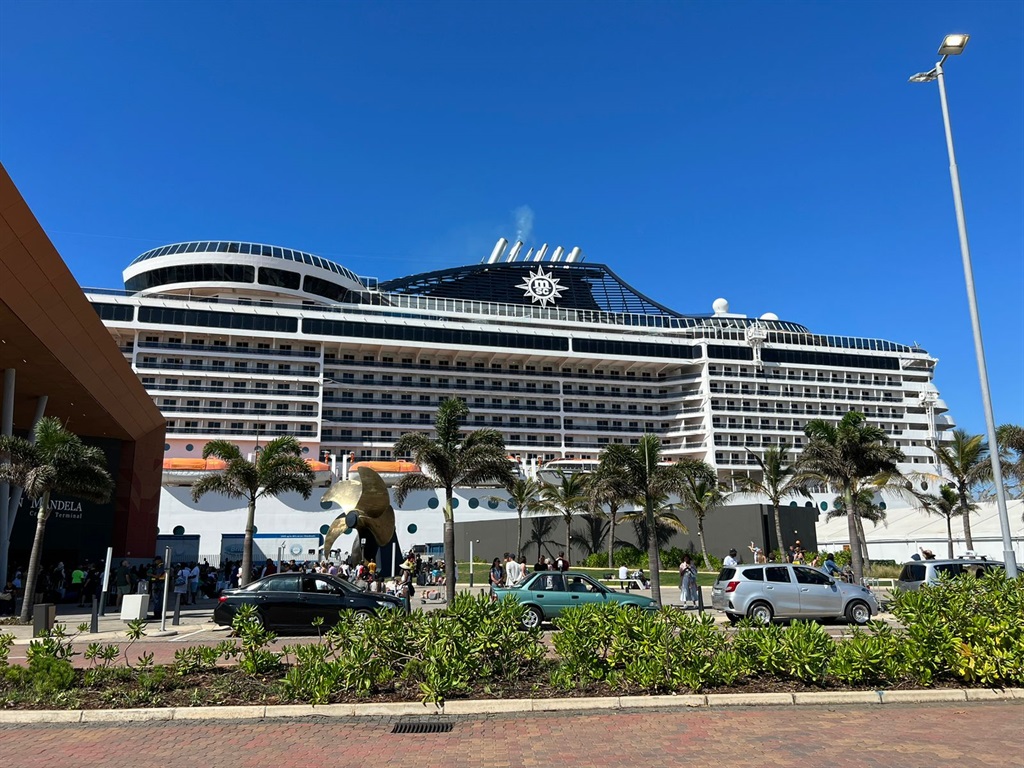 MSC Splendida docked at the Durban port.