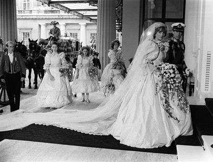 Prince Charles and Princess Diana return from St P