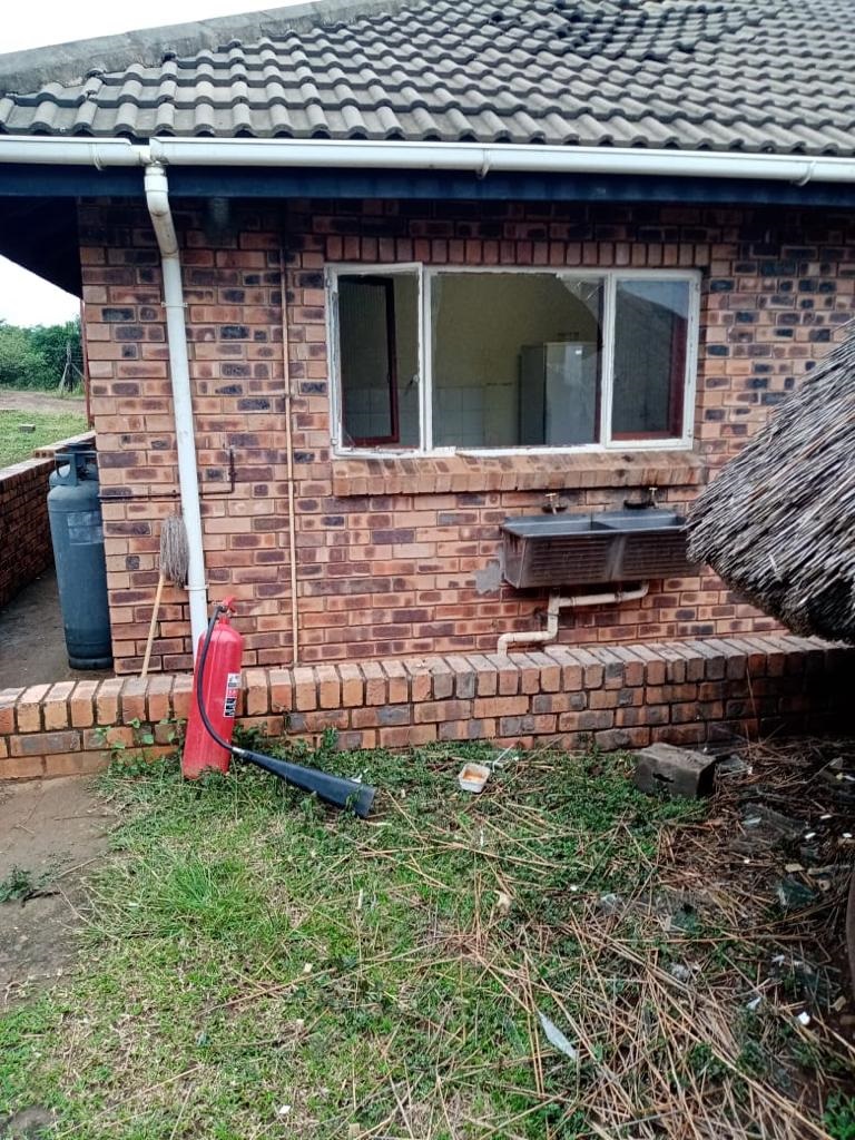 Damage to the communal kitchen at Ezemvelo KZN