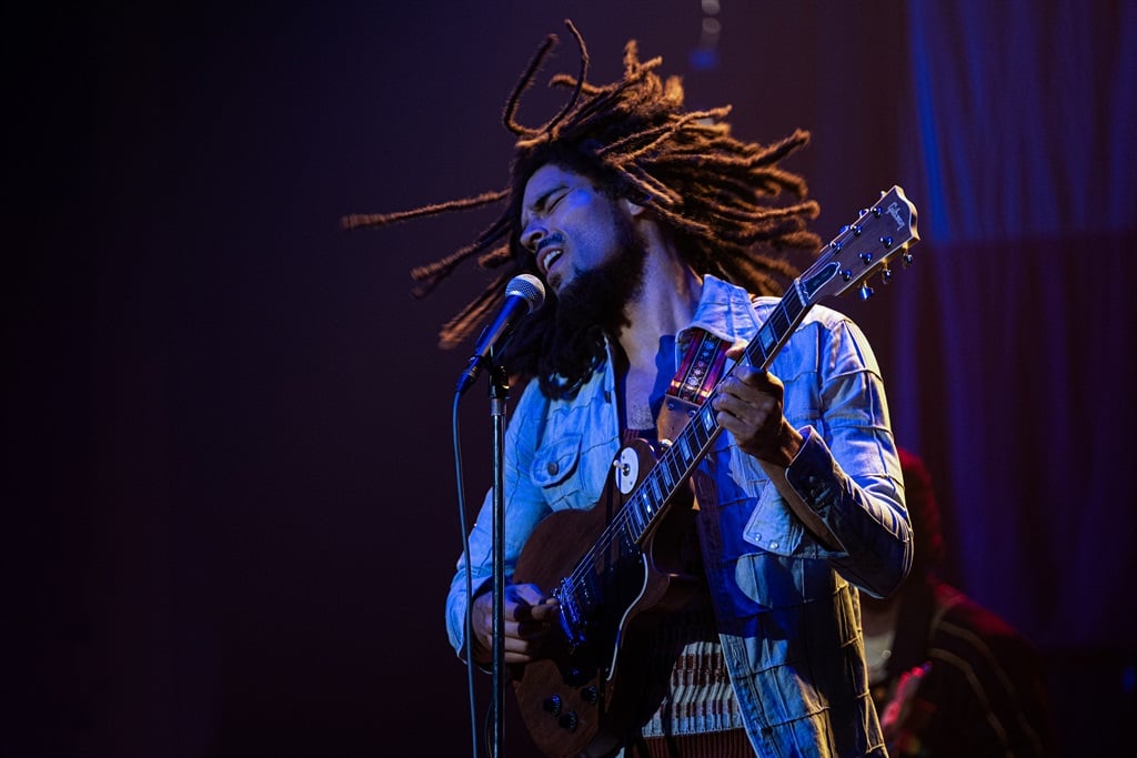 Kingsley Ben-Adir Bob Marley in Bob Marley: One Love from Paramount Pictures.